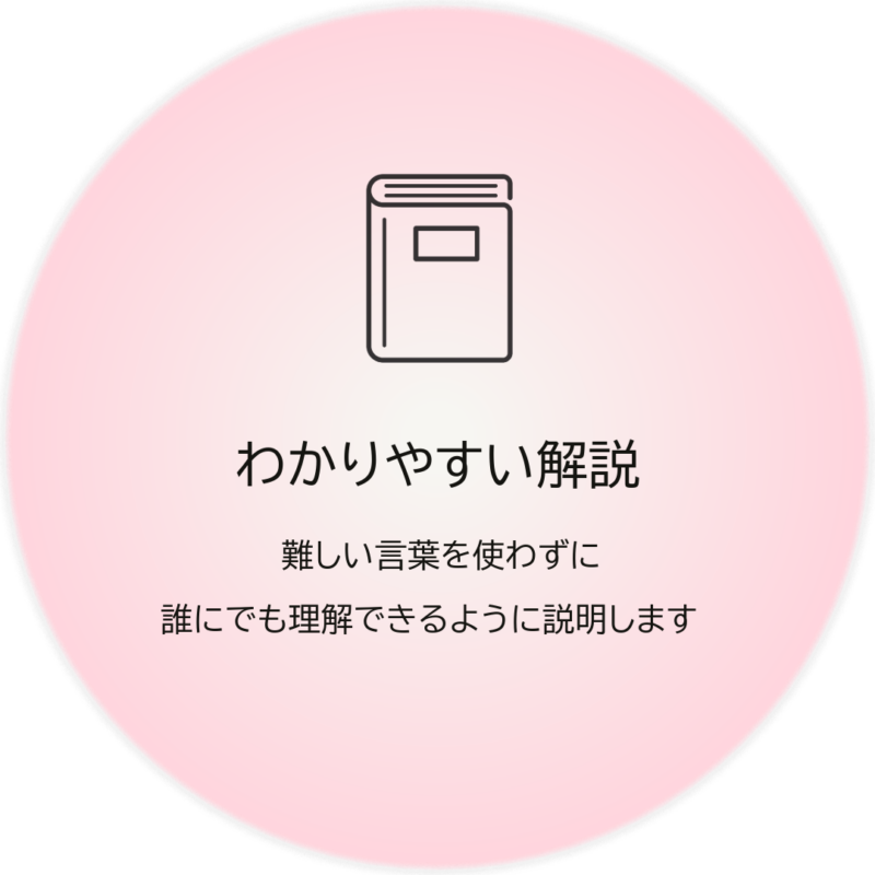 【わかりやすい解説】　難しい言葉を使わずに、誰にでも理解できるように説明します